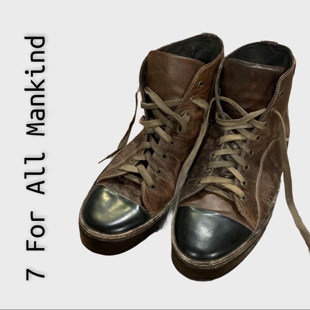 7 For All Mankind Men’s Leather Hightop Shoes